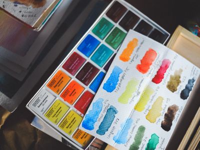 Watercolor palette with color swatches — photo by Daka on Pexels