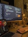 Cozy Coding Workspace with Ambient Lighting