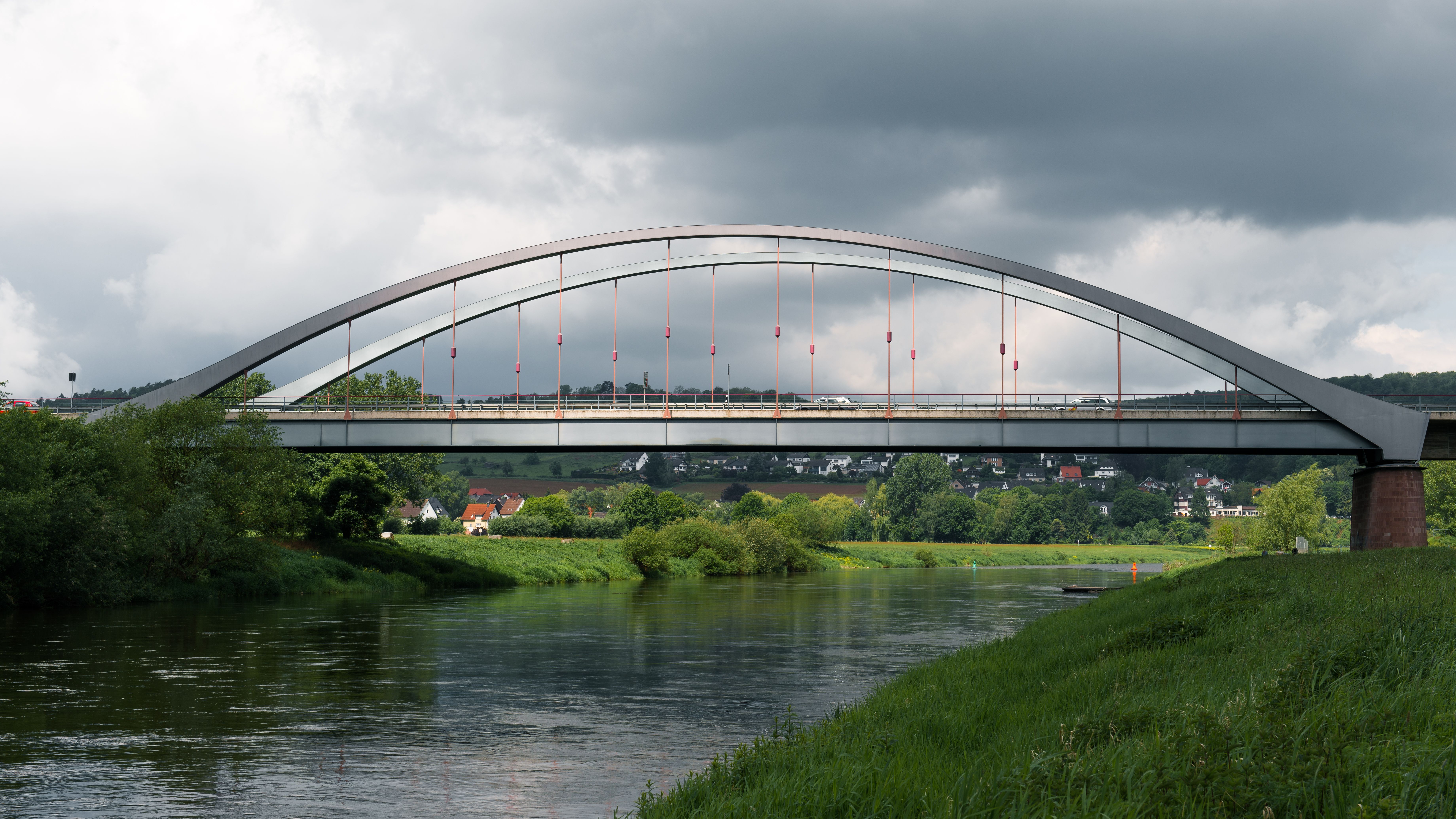 scenic-bridge-over-weser-river-in-holzminden-free-stock-photo