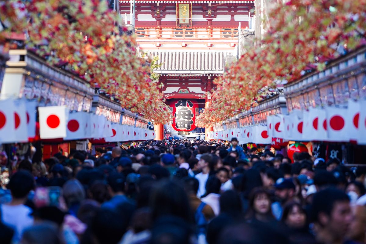 京都清水寺舞台红叶秋景