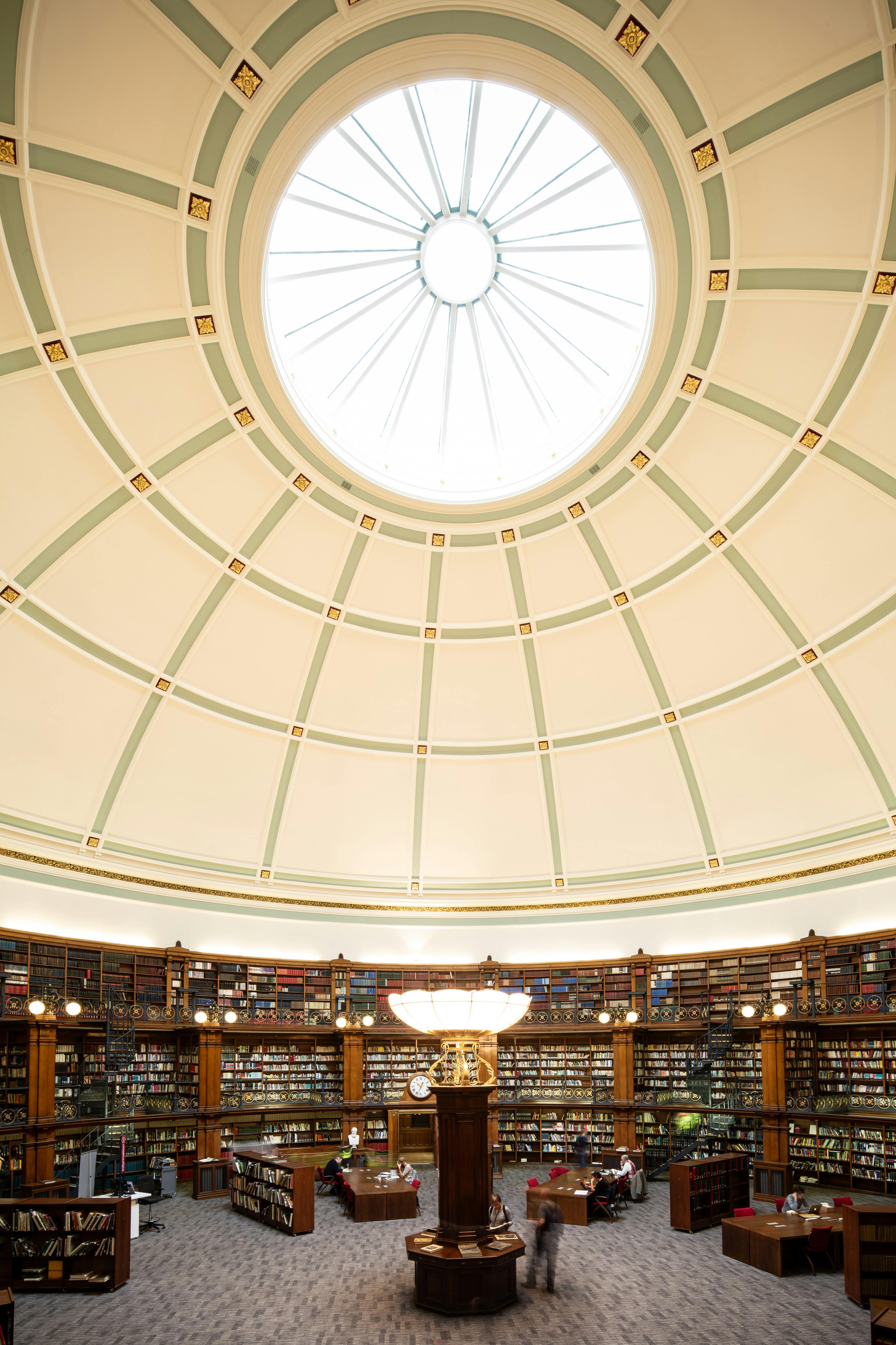 stunning interior of liverpool central library dome