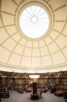 Panoramic view of Liverpool Central Library's dome showcasing its grandeur and architectural elegance.