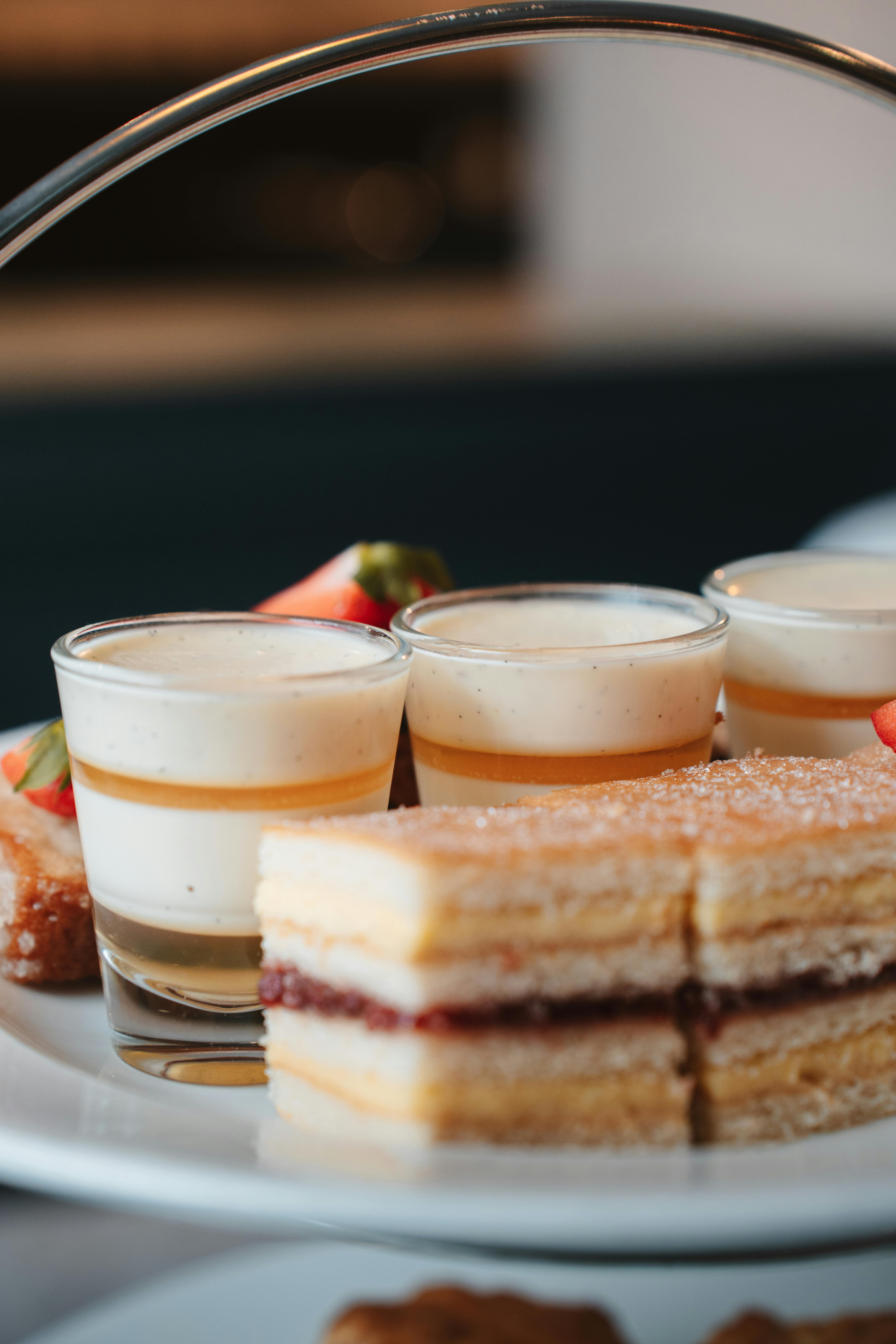 afternoon tea desserts in elegant setting