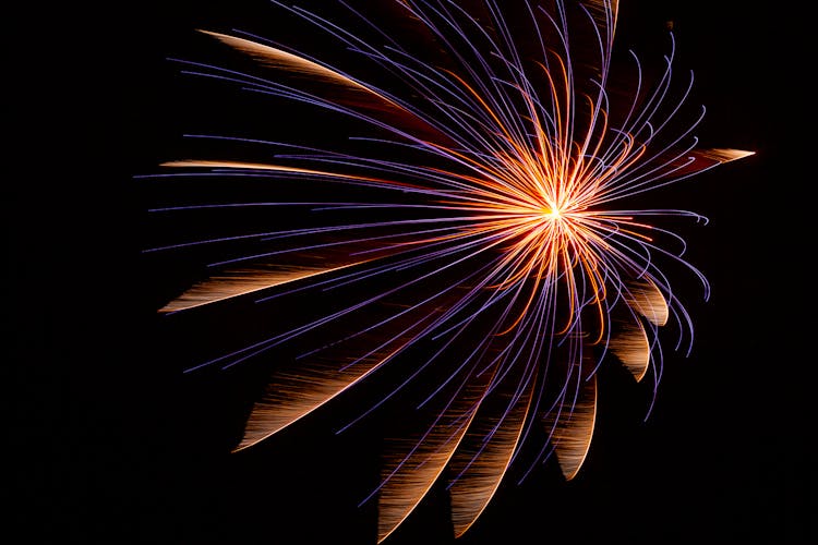 Orange And White Light In Time Lapse Photography