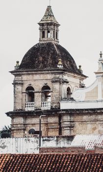 Detailed view of colonial architecture in Cartagena, showcasing heritage design.