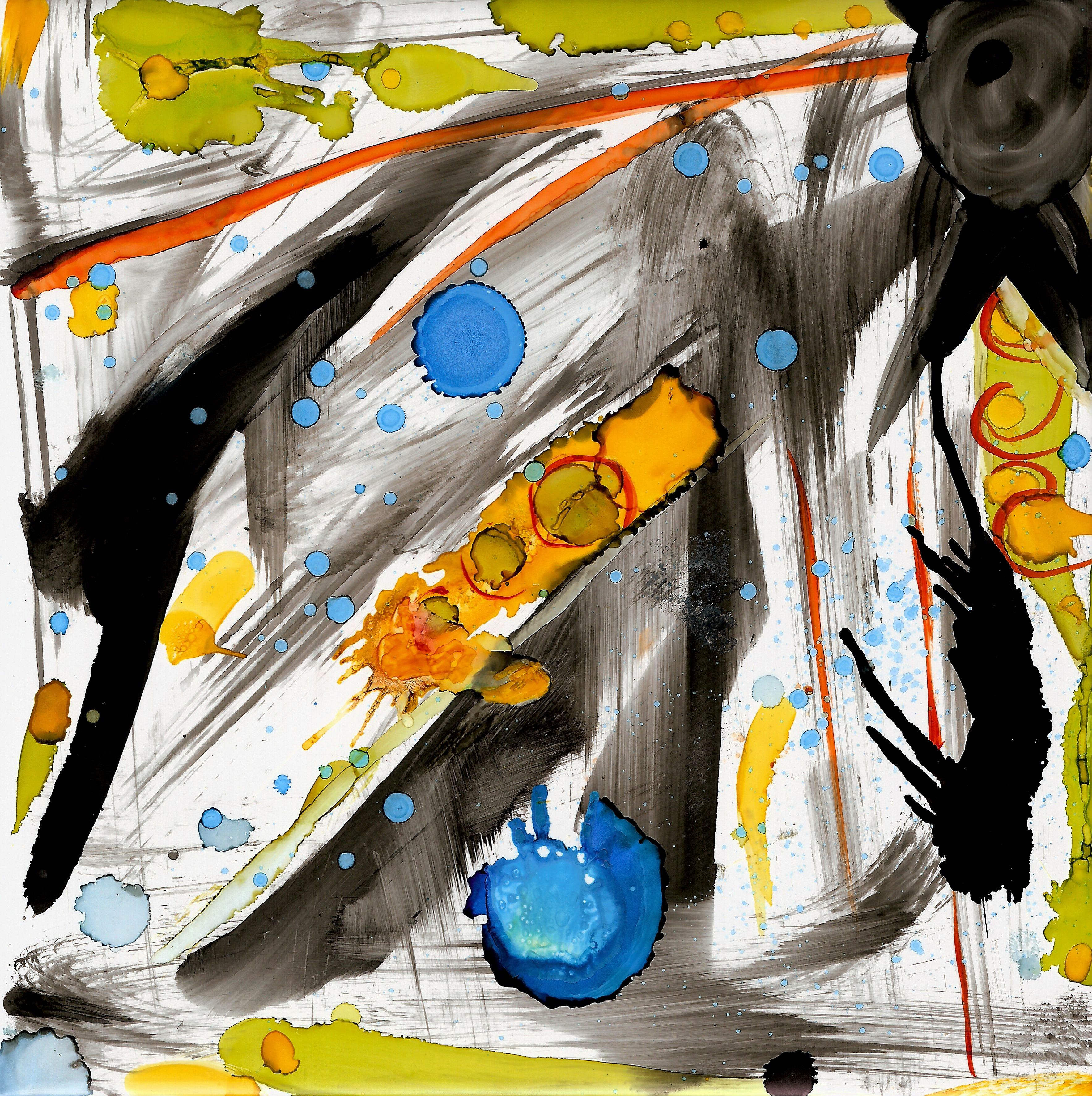 Yellow and Black Abstract Painting · Free Stock Photo