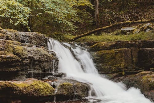 Close-up Photography of Waterfalls