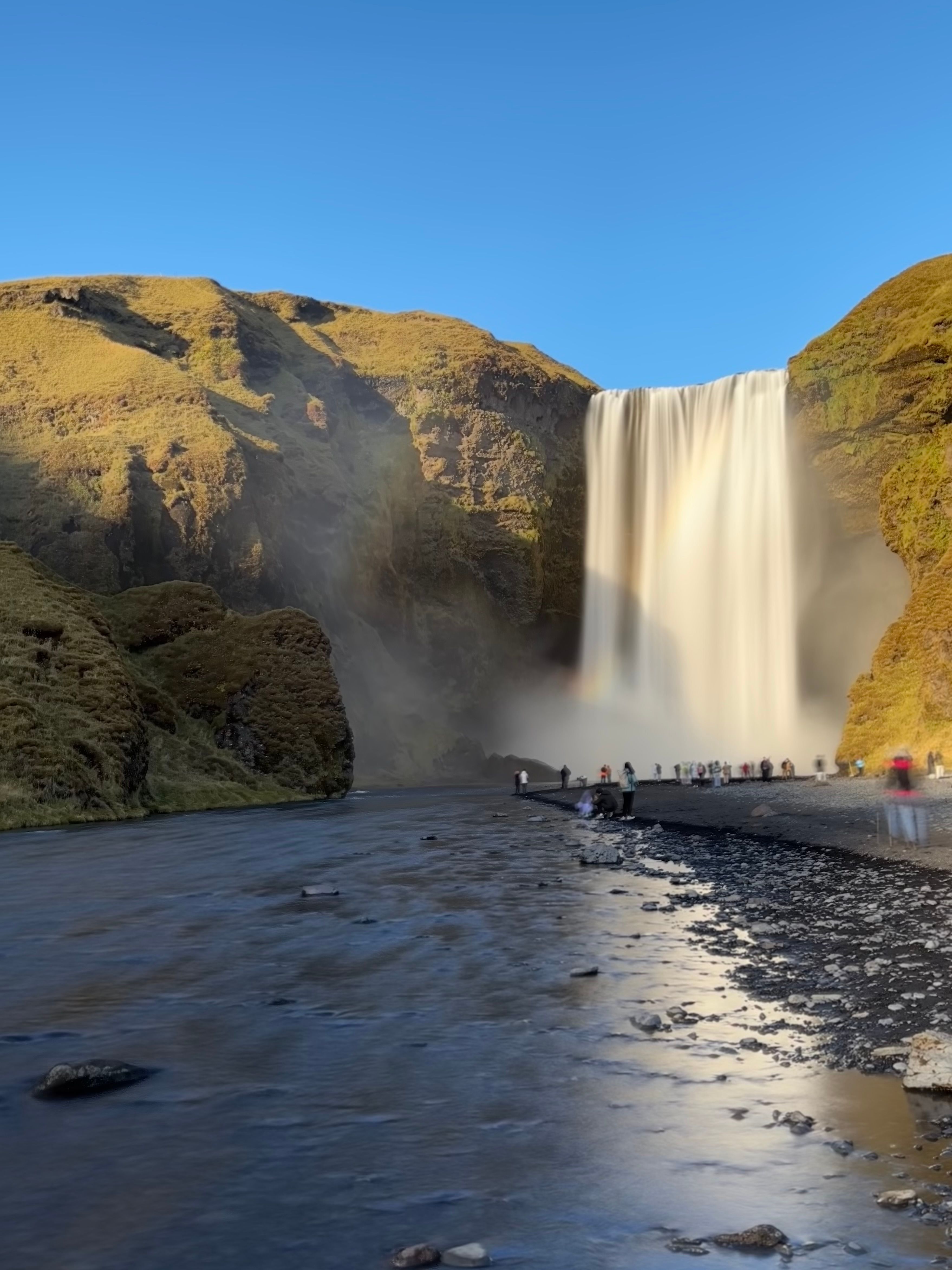 The Skógafoss waterfall on Iceland's south coast