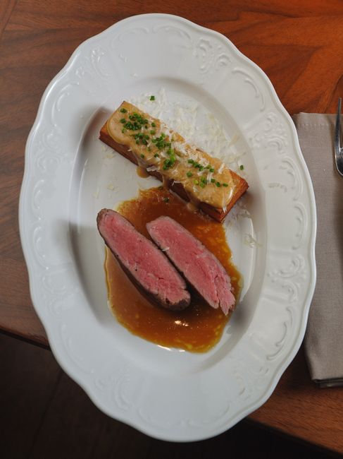 Potatoes roasted in reserved duck fat for an especially crisp, savory crust.