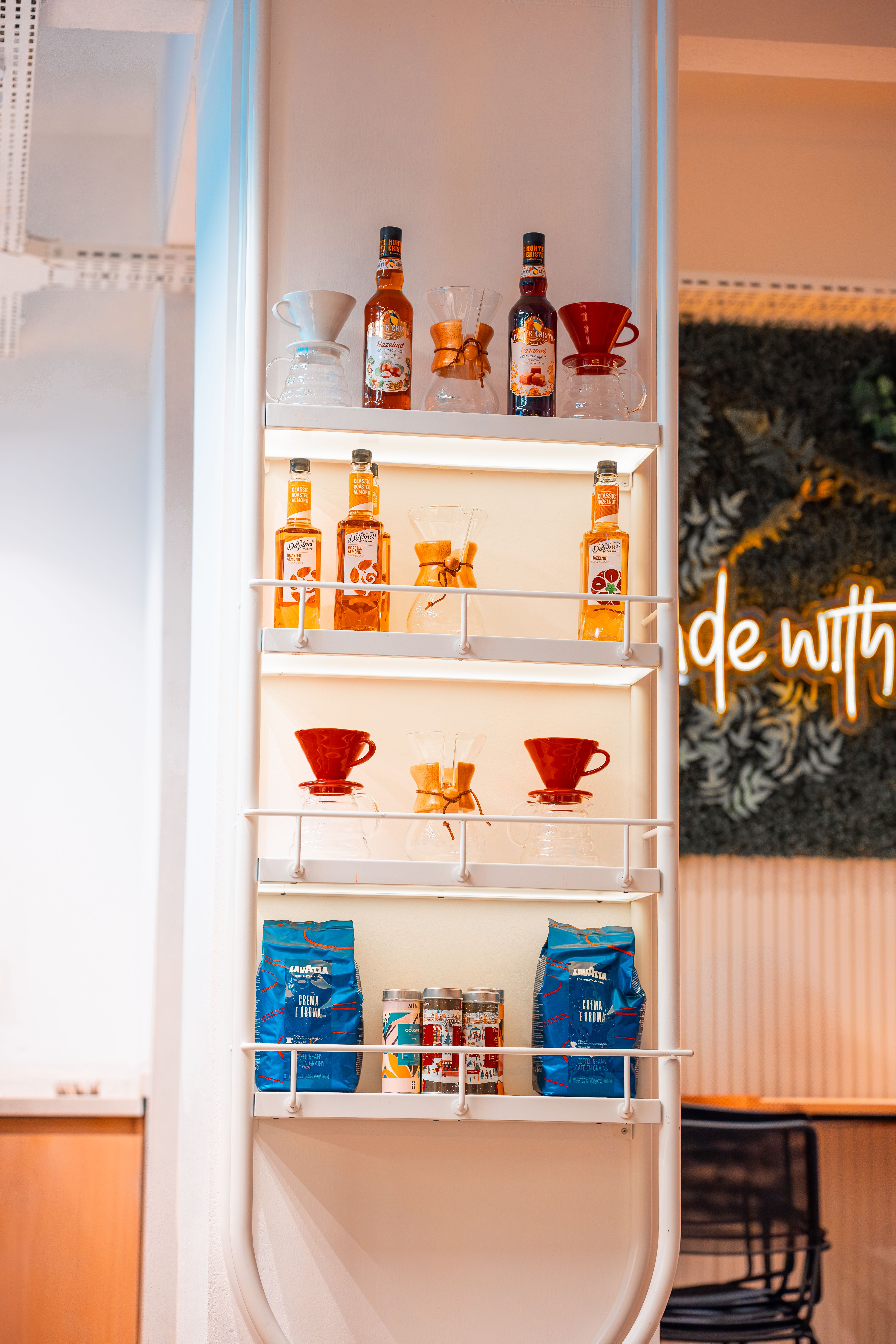 Cafe shelf