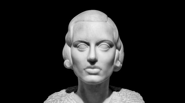 Marble bust sculpture displayed in a Cork gallery, showcasing detailed artistry.