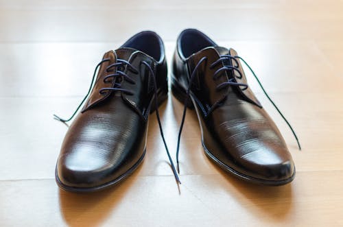 Free Pair of Black Dress Shoes Stock Photo