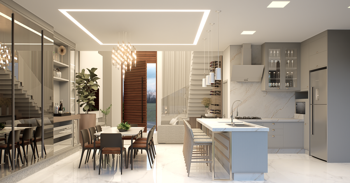 Modern Brazilian Kitchen with Elegant Design · Free Stock Photo