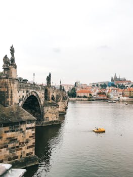 探索布拉格充满活力的城市地标——查理大桥及其周边建筑