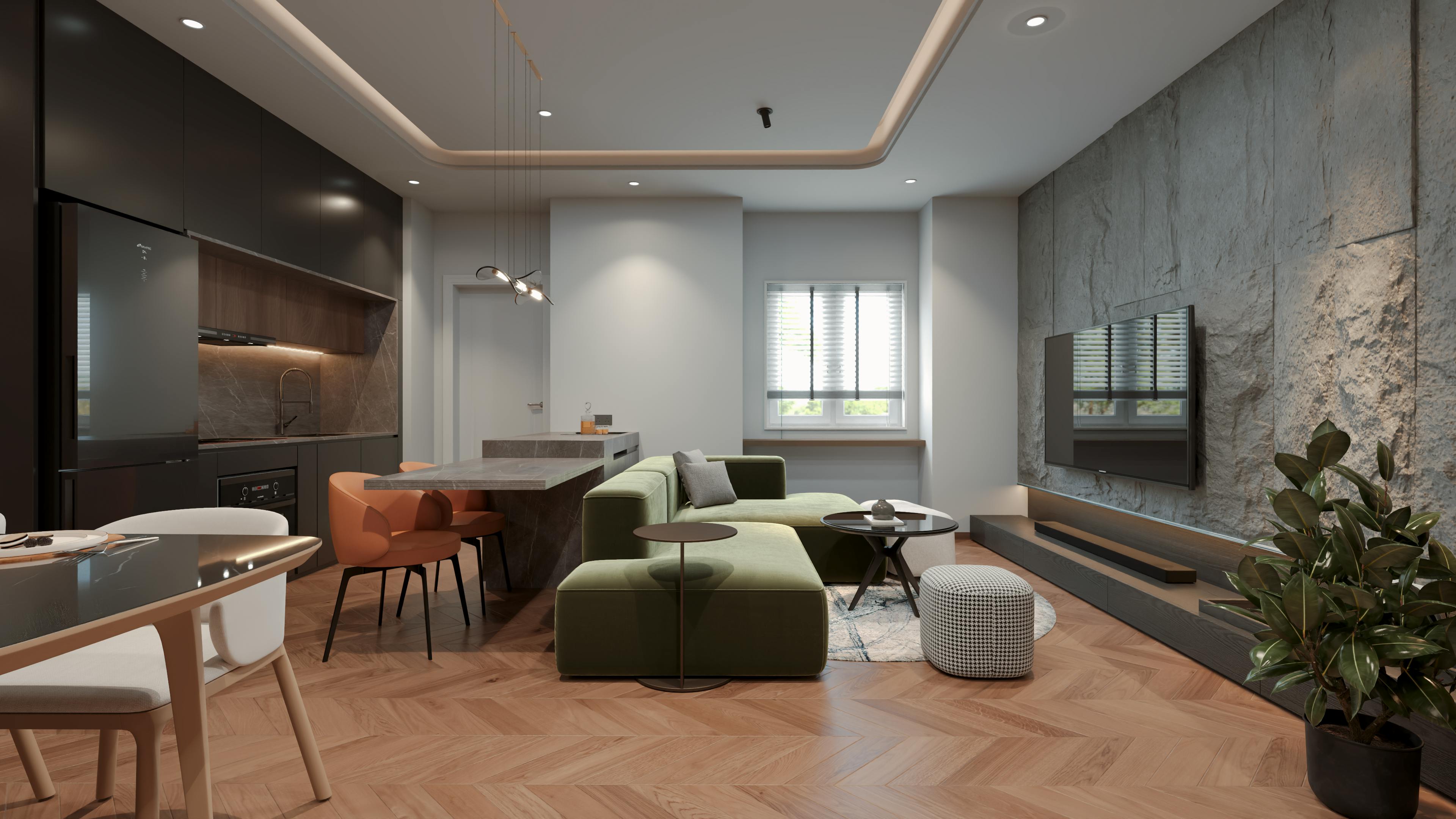 Modern children's room with educational design elements