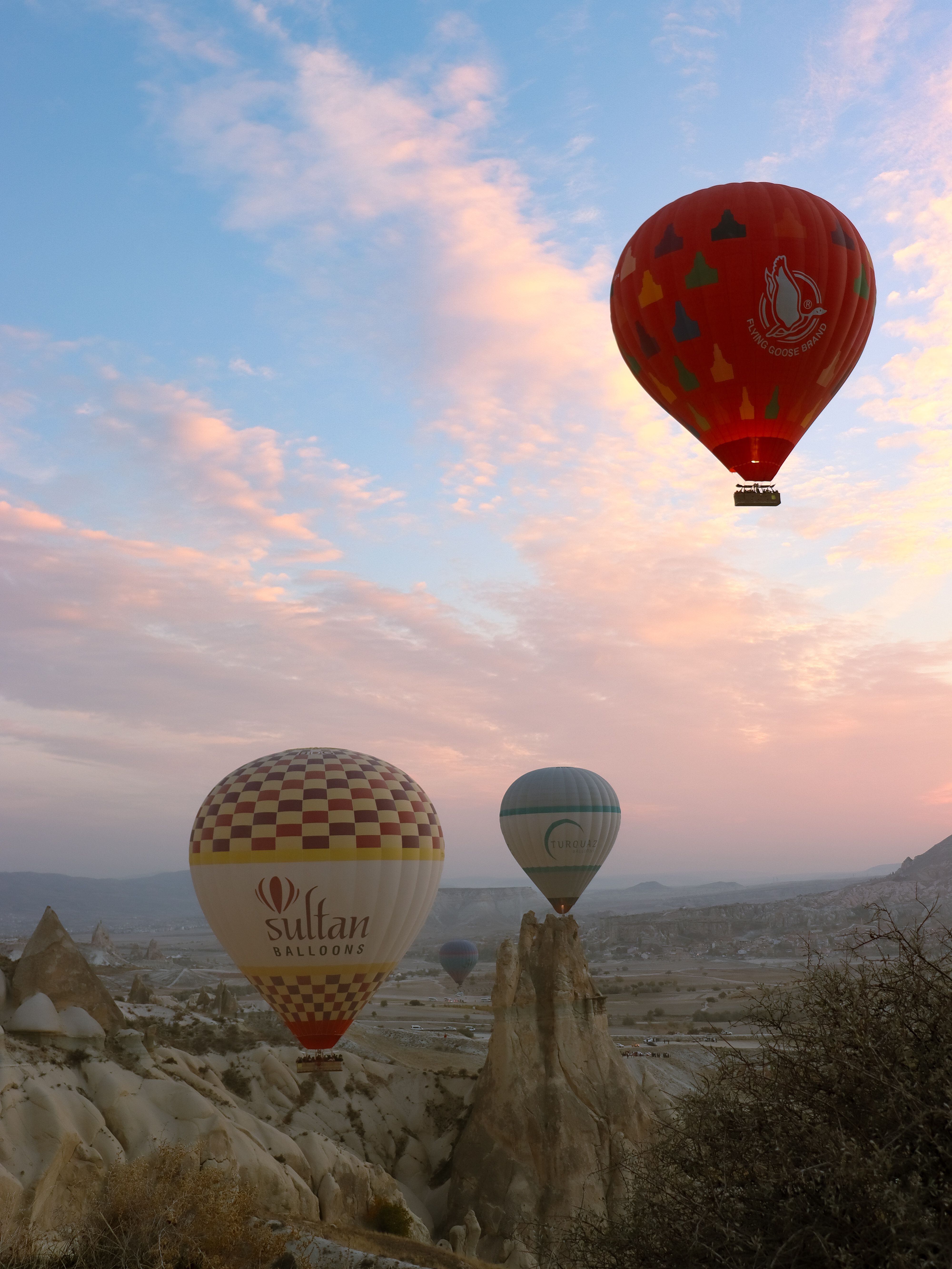 Hot Air Balloons Over Cappadocia at Sunrise · Free Stock Photo