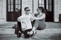 Couple Announces Engagement with Newspaper Theme