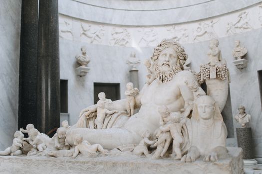 Stunning marble sculptures in Vatican City showcasing ancient artistry and history.