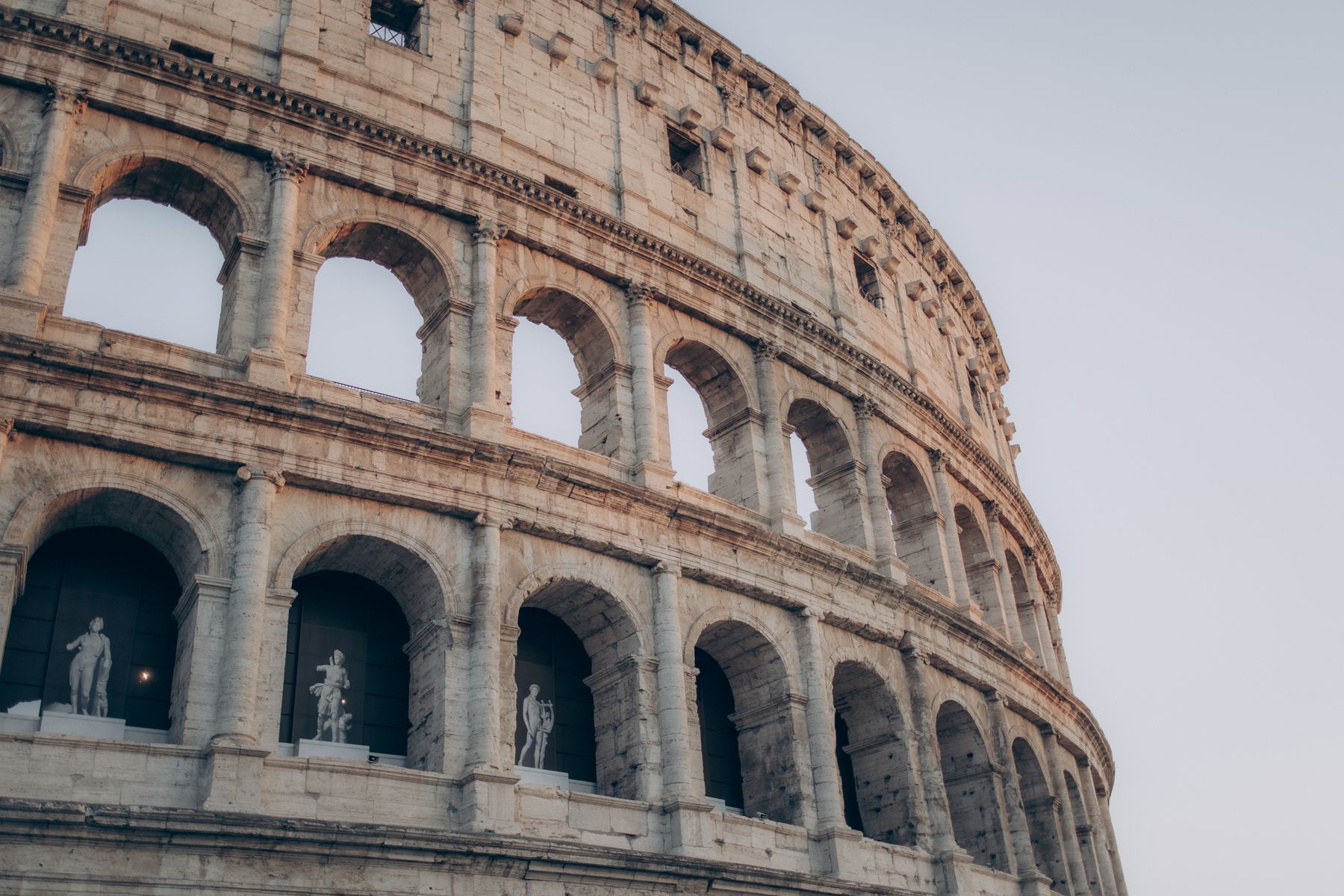 Colosseum in Rome at sunset