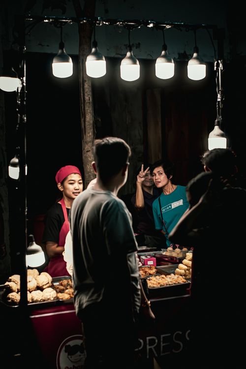 Free Food Stall  Stock Photo
