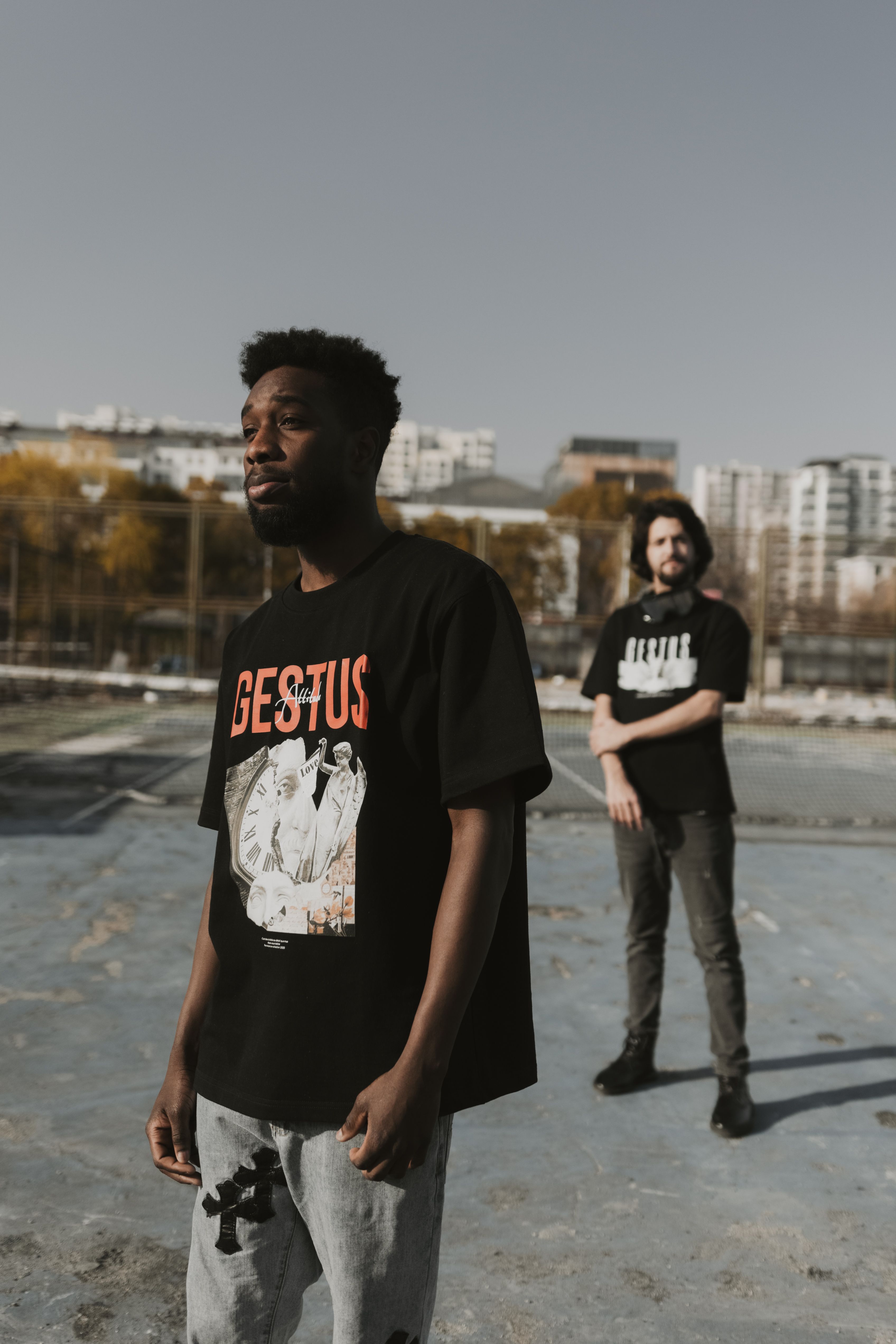 Camiseta Oversized Preta Estampada