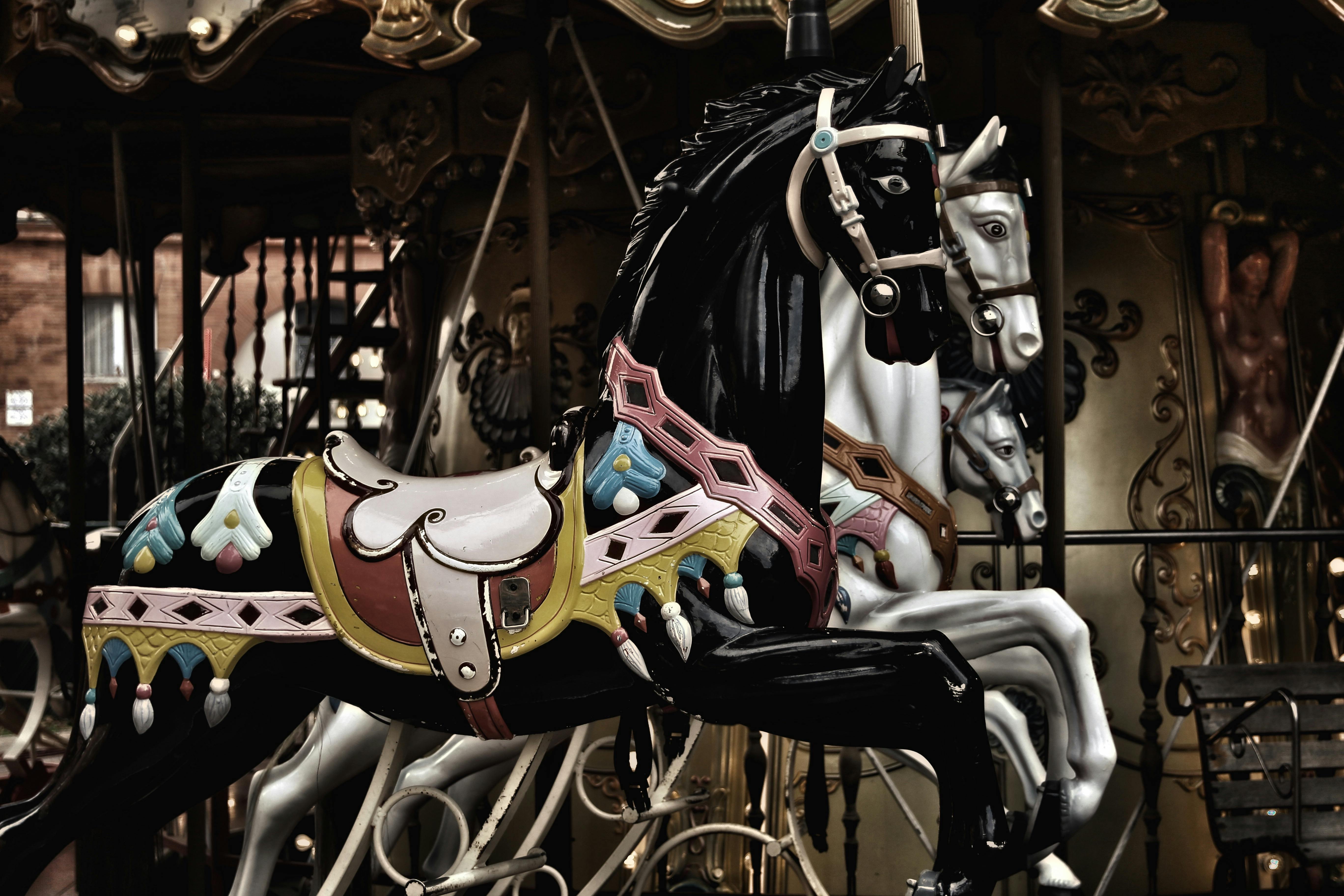 The antique carousel in Piazza della Repubblica — a free Florentine ritual for kids.