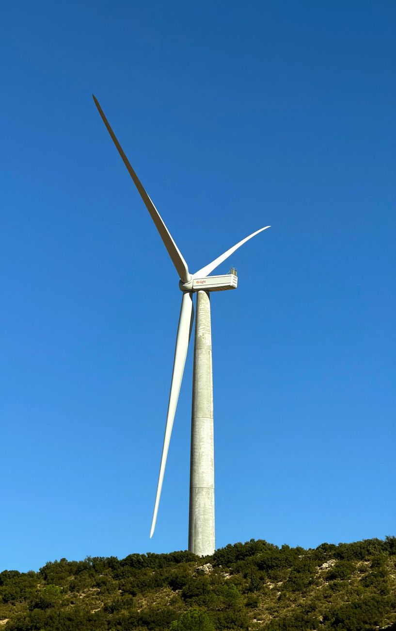 Wind turbine in Spanish landscape