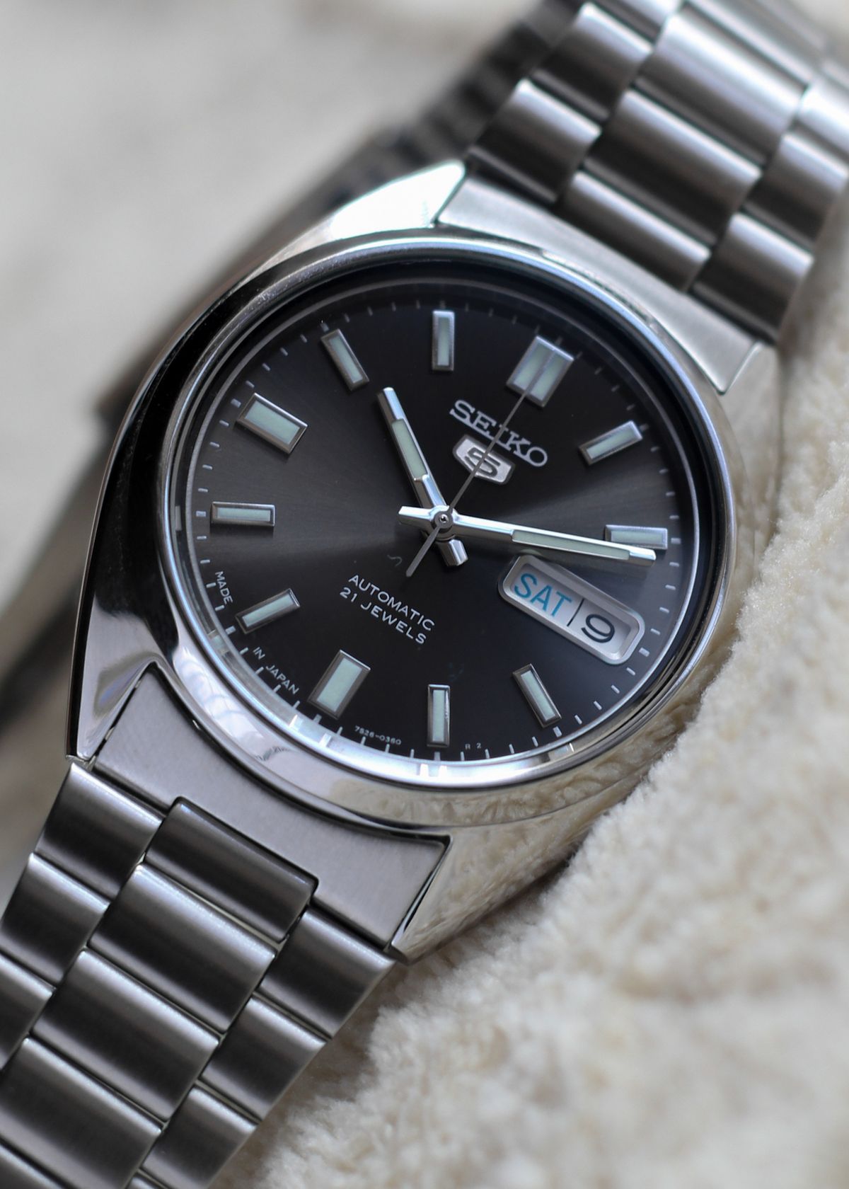 Seiko 5 automatic on a stainless steel bracelet