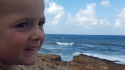 Free stock photo of child, sea