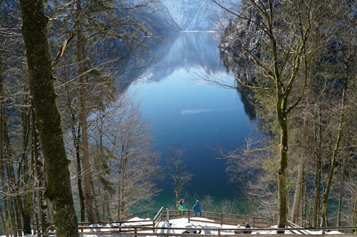 Foto stok gratis danau biru, konigsee, musim dingin