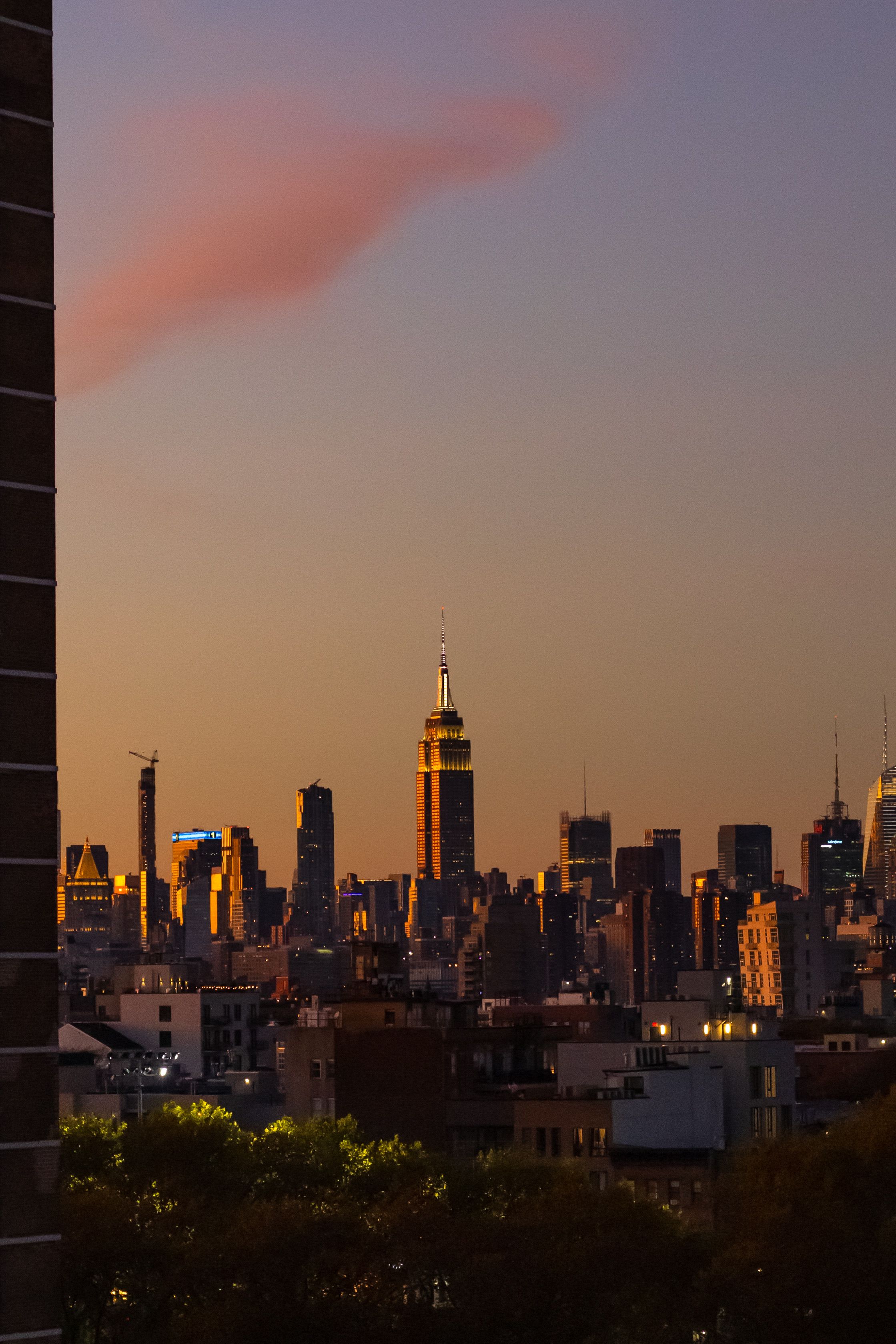 Sunset View of New York City Skyline · Free Stock Photo