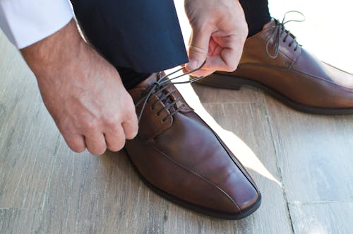 Free Close-up of Man Wearing Shoes Stock Photo