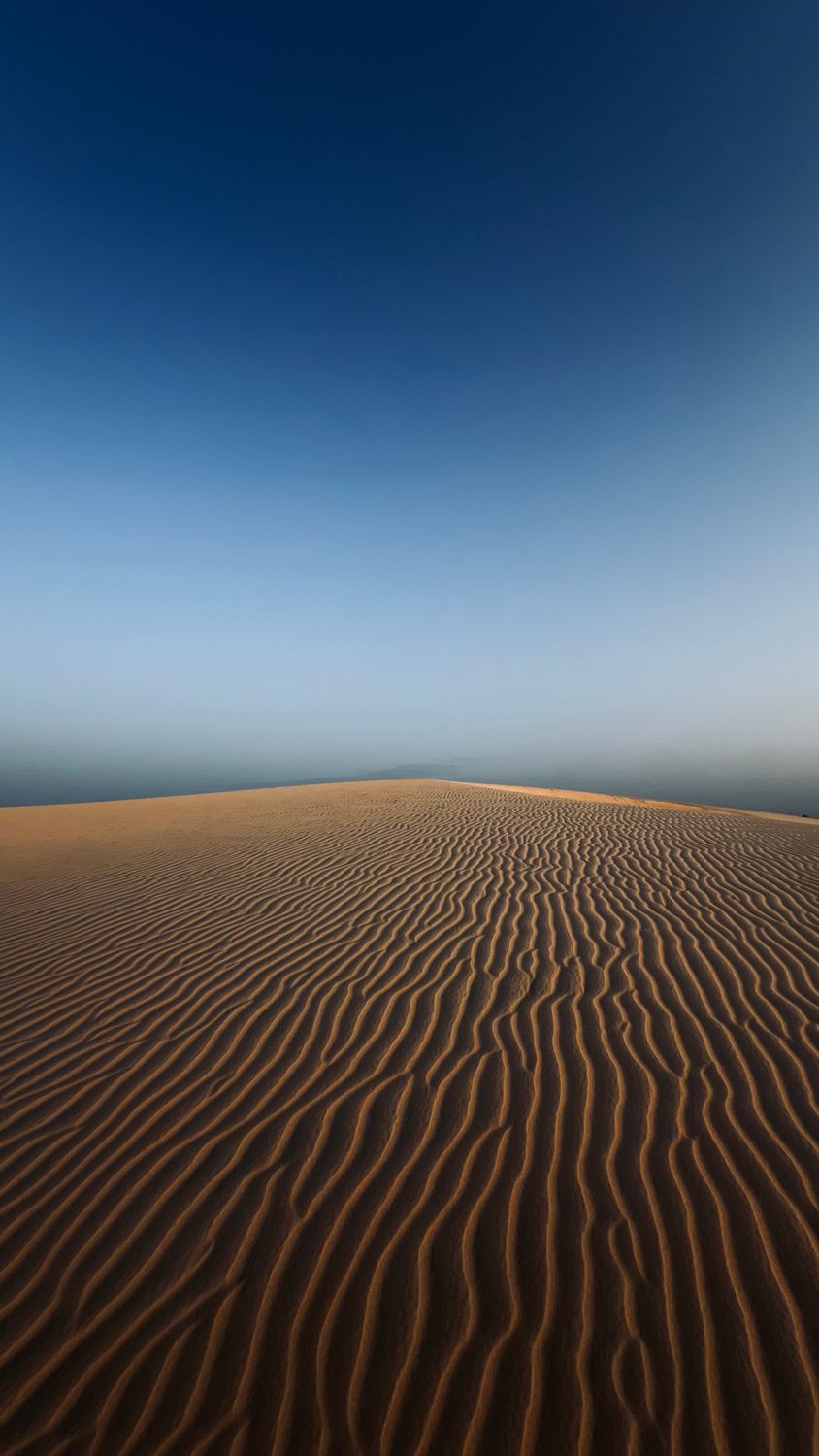 Golden Sand Dunes under a Clear Blue Sky · Free Stock Photo