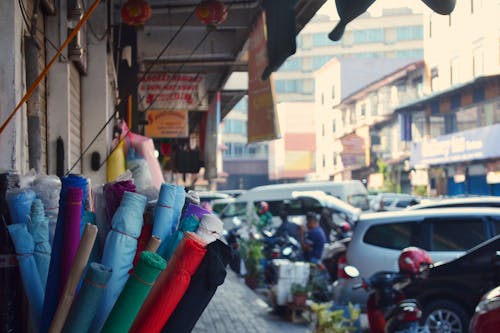 Foto stok gratis kain, pasar petani, warna