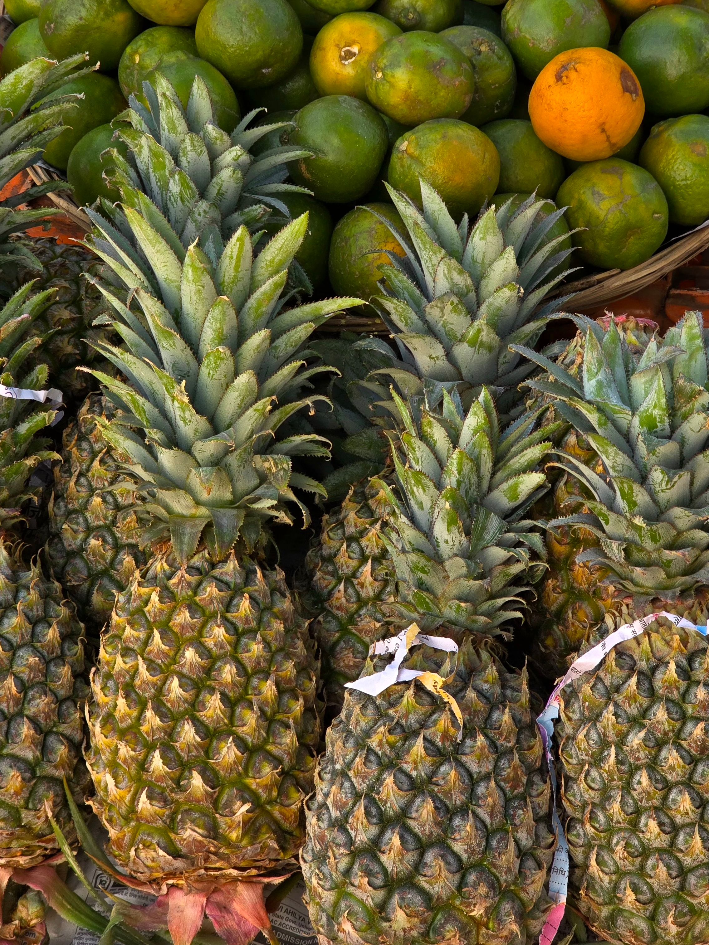 Piñas Frescas Y Frutas Cítricas De Bhopal · Foto de stock gratuita