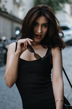 Capture the essence of urban fashion with a striking female portrait on the streets of Istanbul.