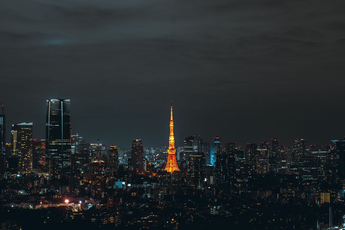 Tokyo skyline at dusk