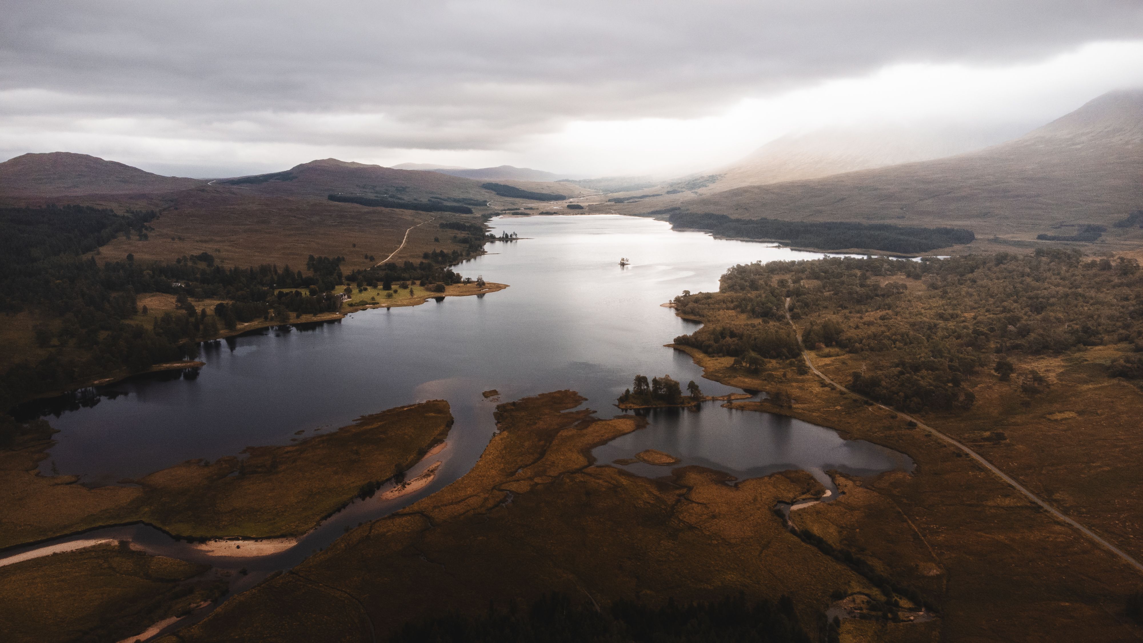 Highland glen from above