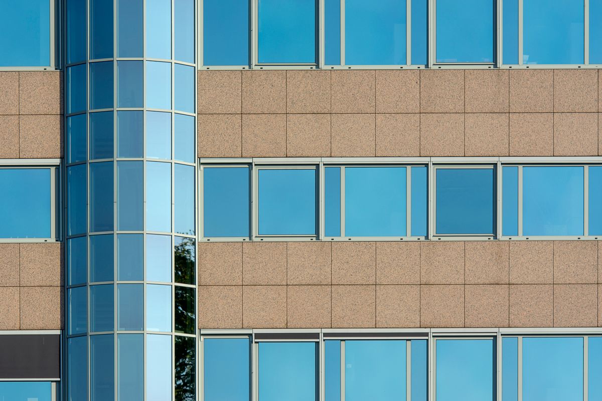 Modern professional office building facade