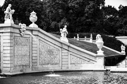 Fotobanka s bezplatnými fotkami na tému fontána, palác, socha