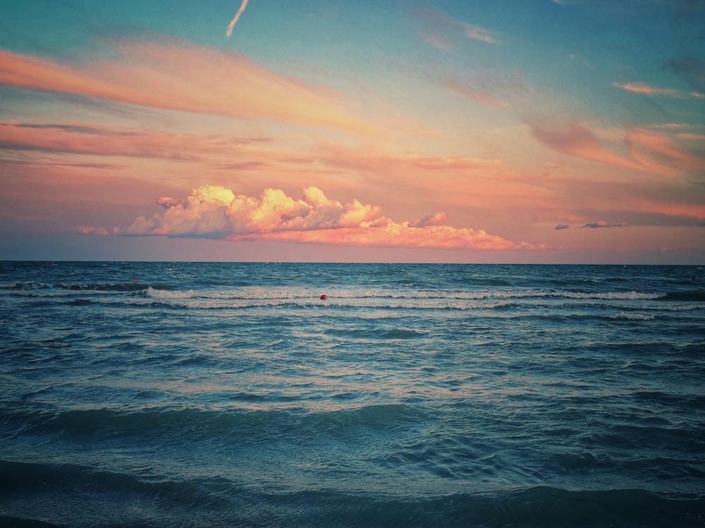 Foto Das Ondas Durante A Hora Dourada