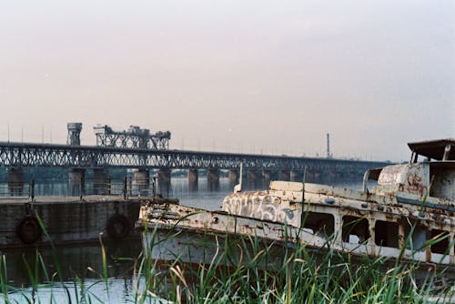 Free stock photo of 35mm, boat, bridge