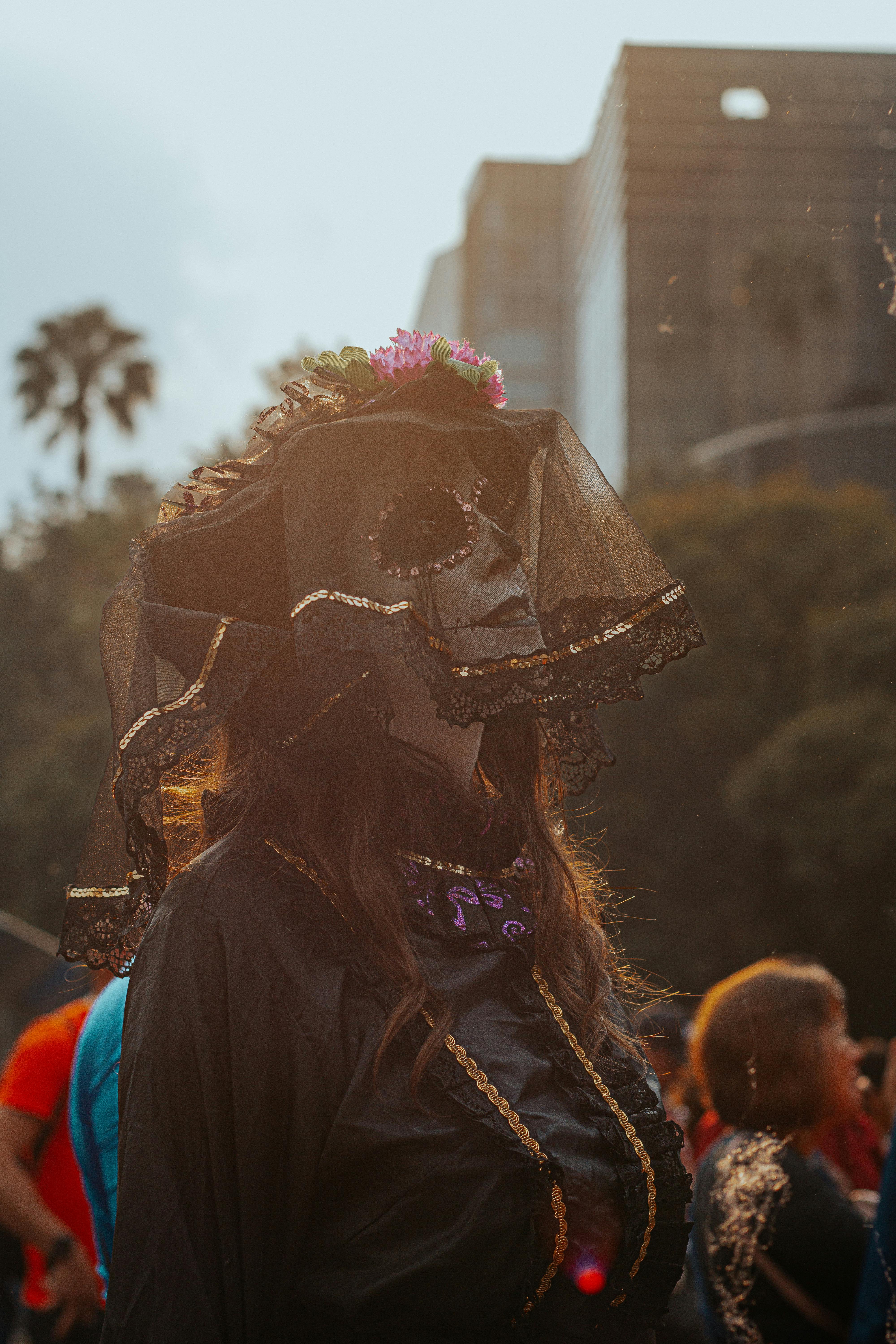 elegant catrina at day of the dead festival