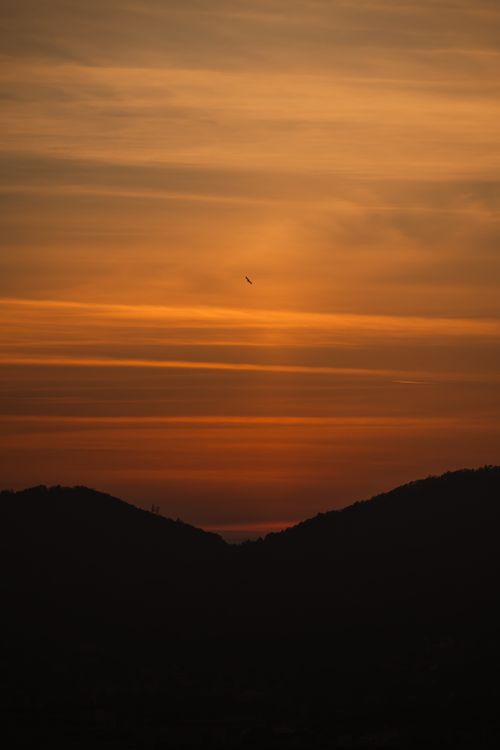 Golden Sunset Over Graz Mountains · Free Stock Photo