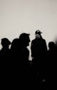 Dramatic Silhouette of People in Black and White