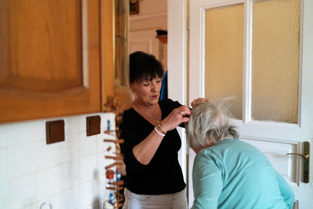 Onella Home Care caregiver with client