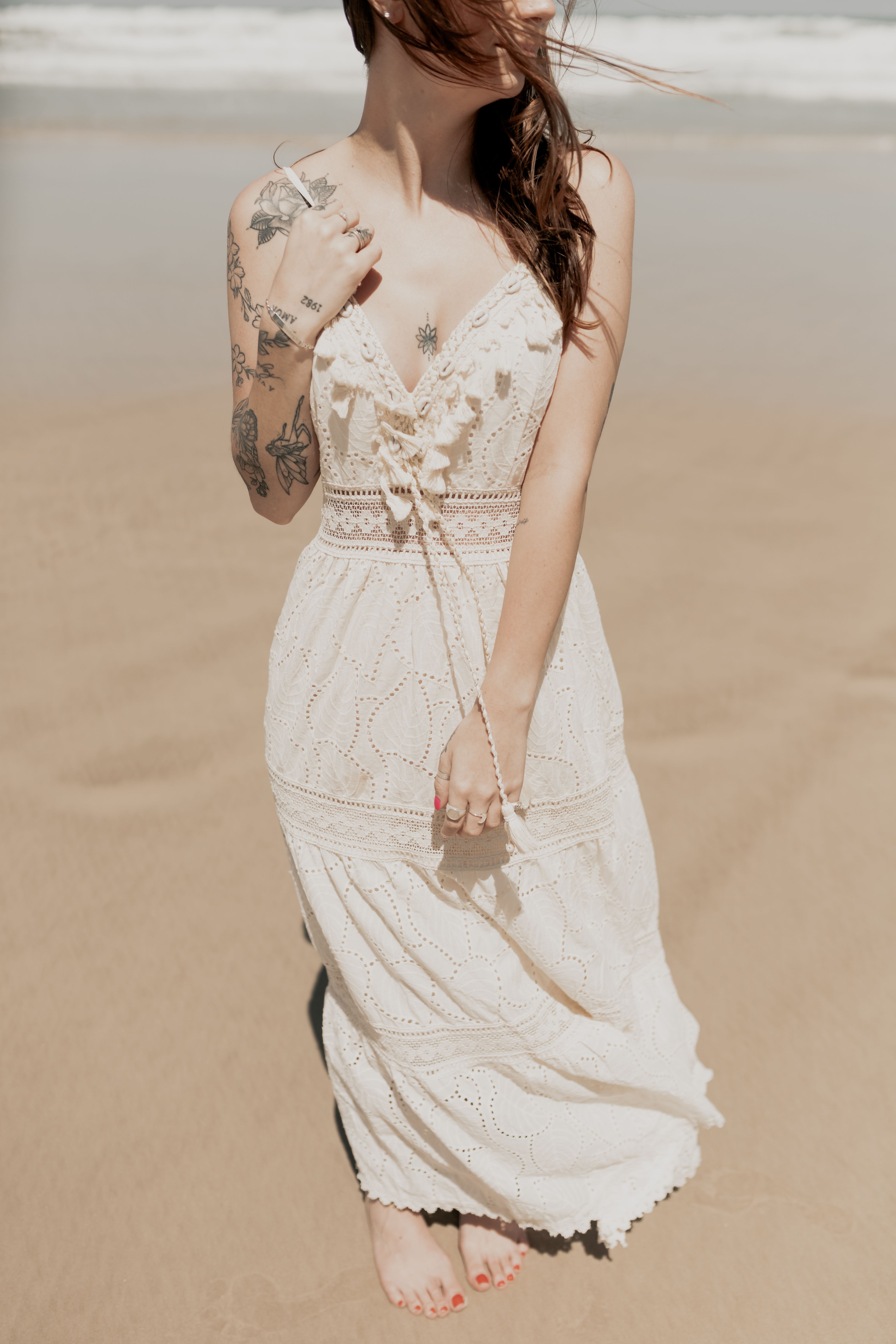 wedding dress elegant modern Stylish Off The Shoulder Pearl Beaded Wedding Dress With Detachable Sleeves 40 main image 1