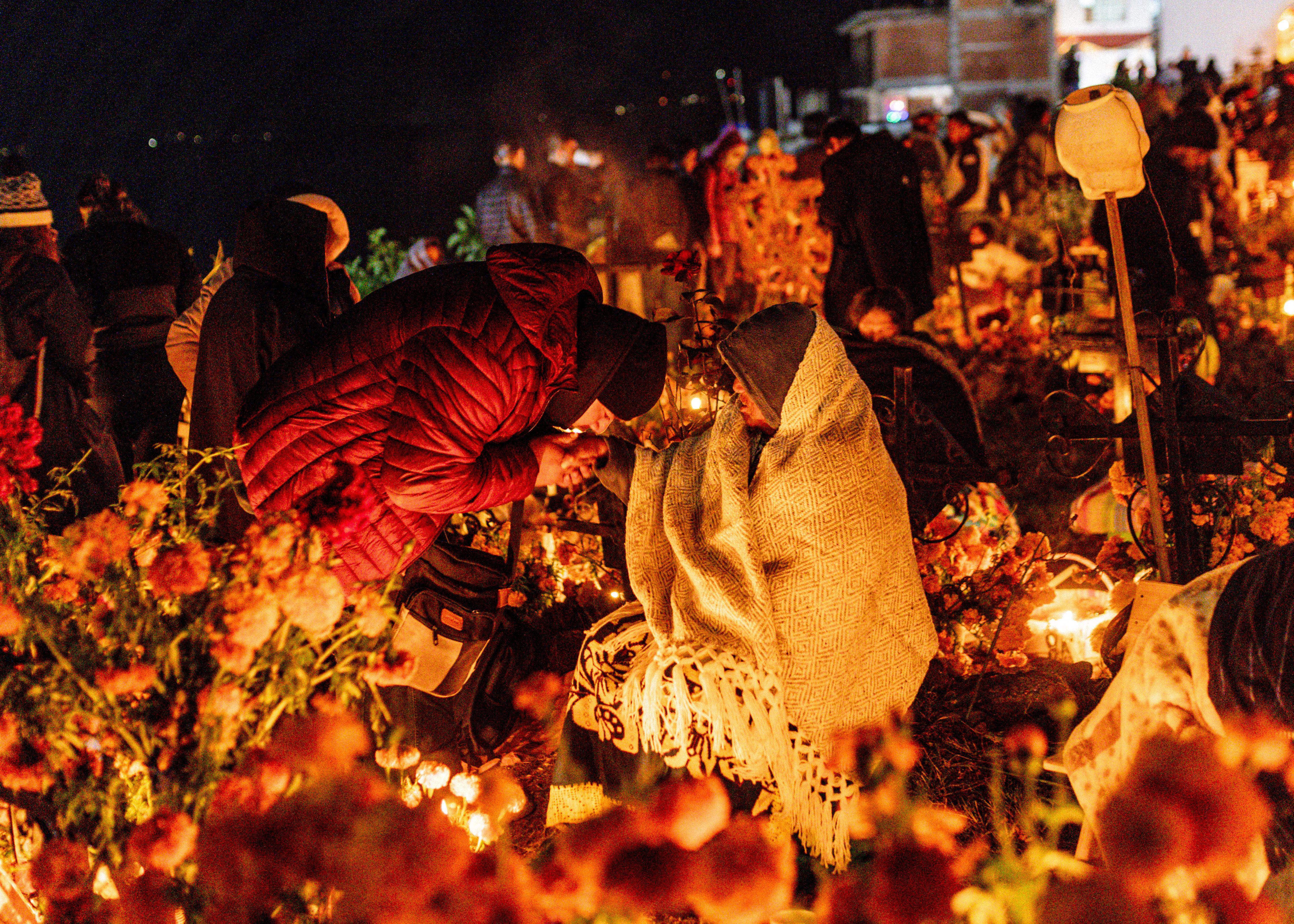 Vibrant Night Festival with Candles and Flowers · Free Stock Photo