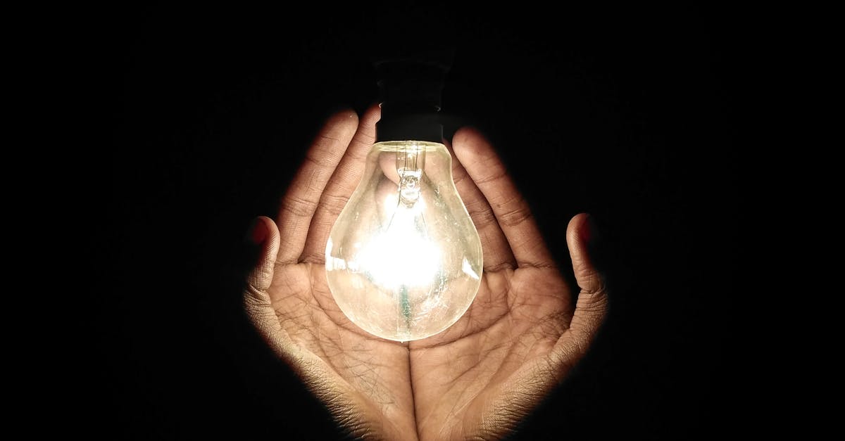 Photo by Gursharndeep Singh A pair of hands gently cradles a glowing light bulb, illuminating the darkness.