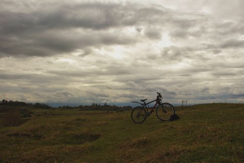 Free traveling with bike Stock Photo